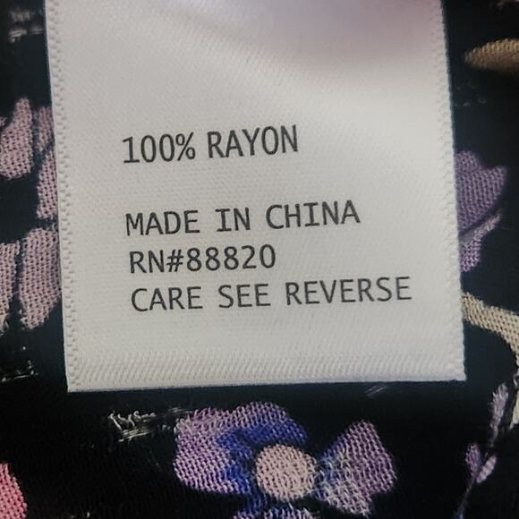 Cynthia Rowley Palazzo Floral Paisley Pants Women’s M Elastic Waist Pockets - Picture 12 of 13